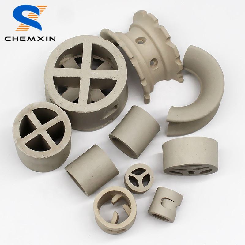 Chemxin chemical random tower packing 12-76MM ceramic intalox saddles ring for sulphuric acid plant